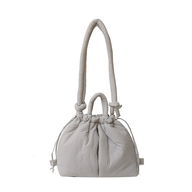 New Korean Fashion Fabric Shoulder Bag Soft Dacron Crossbody Bag Mini Tote Purses for Women Underarm Bags Handbags and Purses